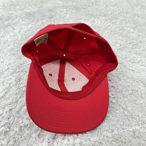 Vintage Smart Materials Inc SMI Hat Cap Snap Back Red Patch Advertising Mens 90s - Picture 6 of 12